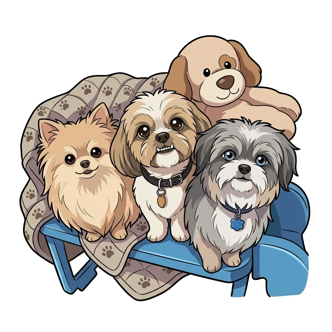 Three Dogs sticker in Anime