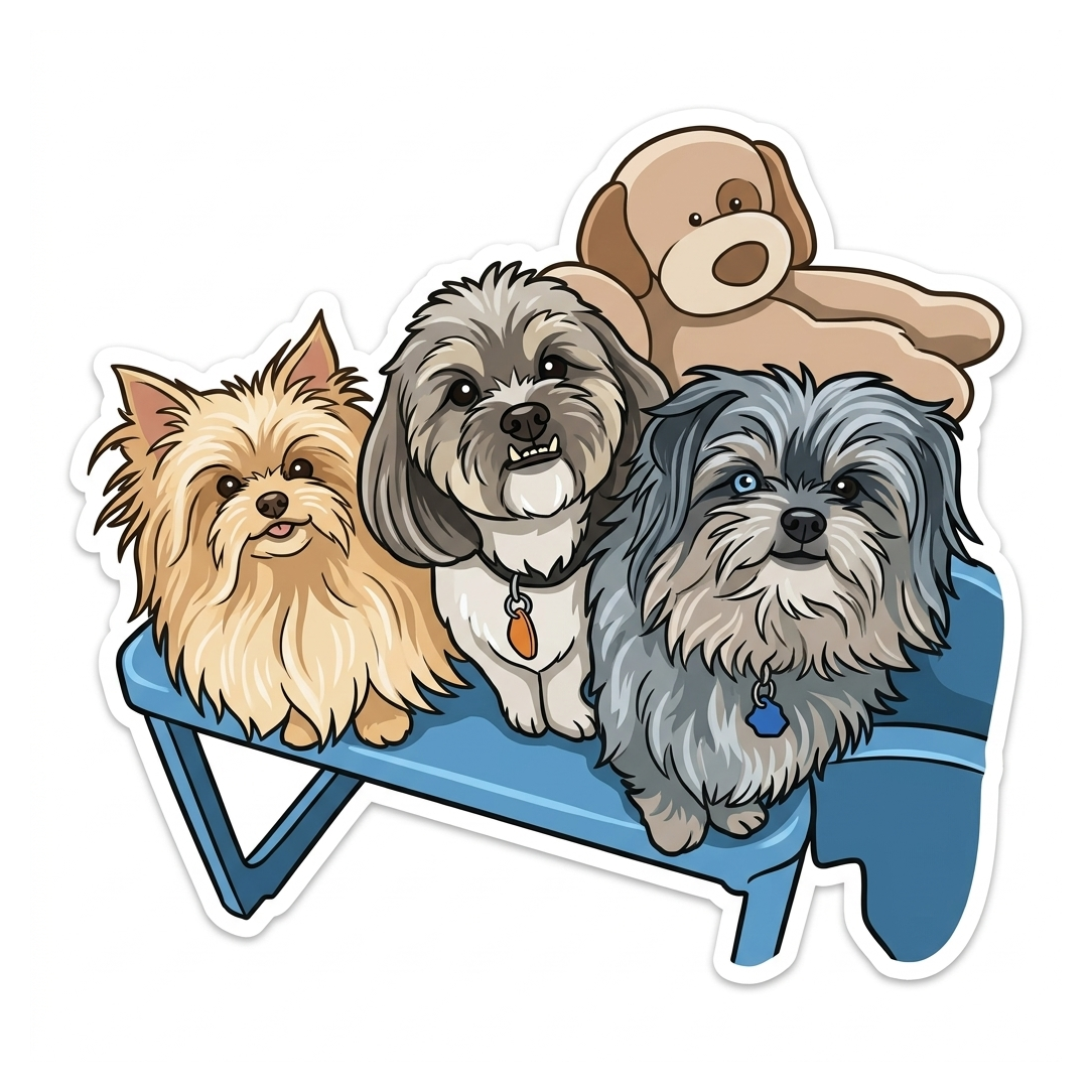 Three Dogs sticker — Cartoon