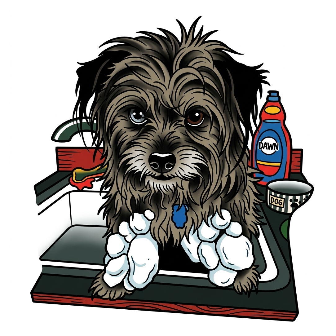 Yorkie sticker — Tattoo Flash